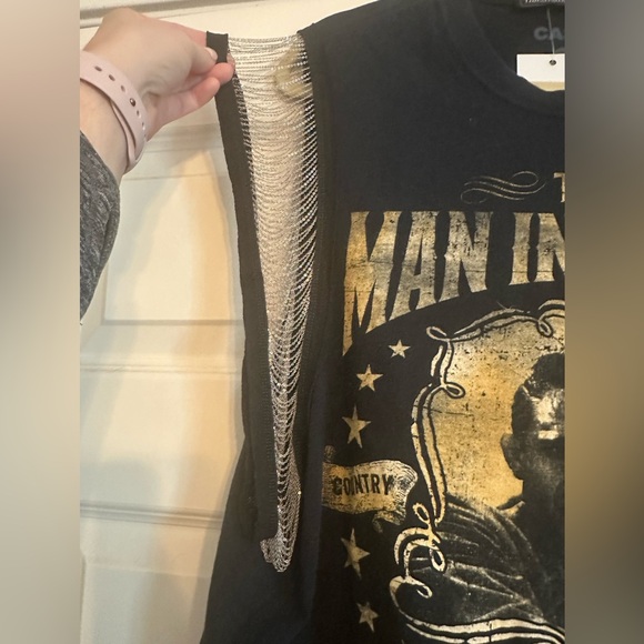 Johnny Cash Double-Sided Chain Tank - Picture 3 of 6